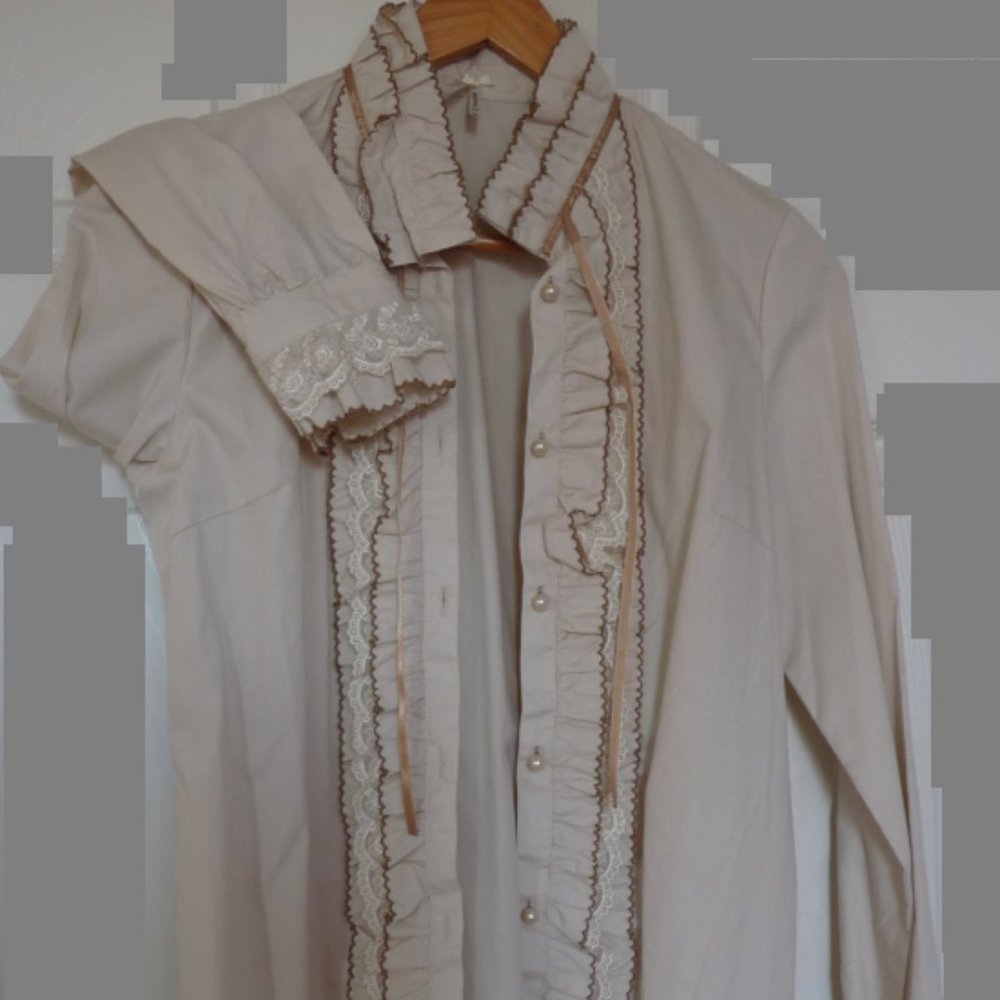 Lapis women long sleeves shirt 100% cotton size M